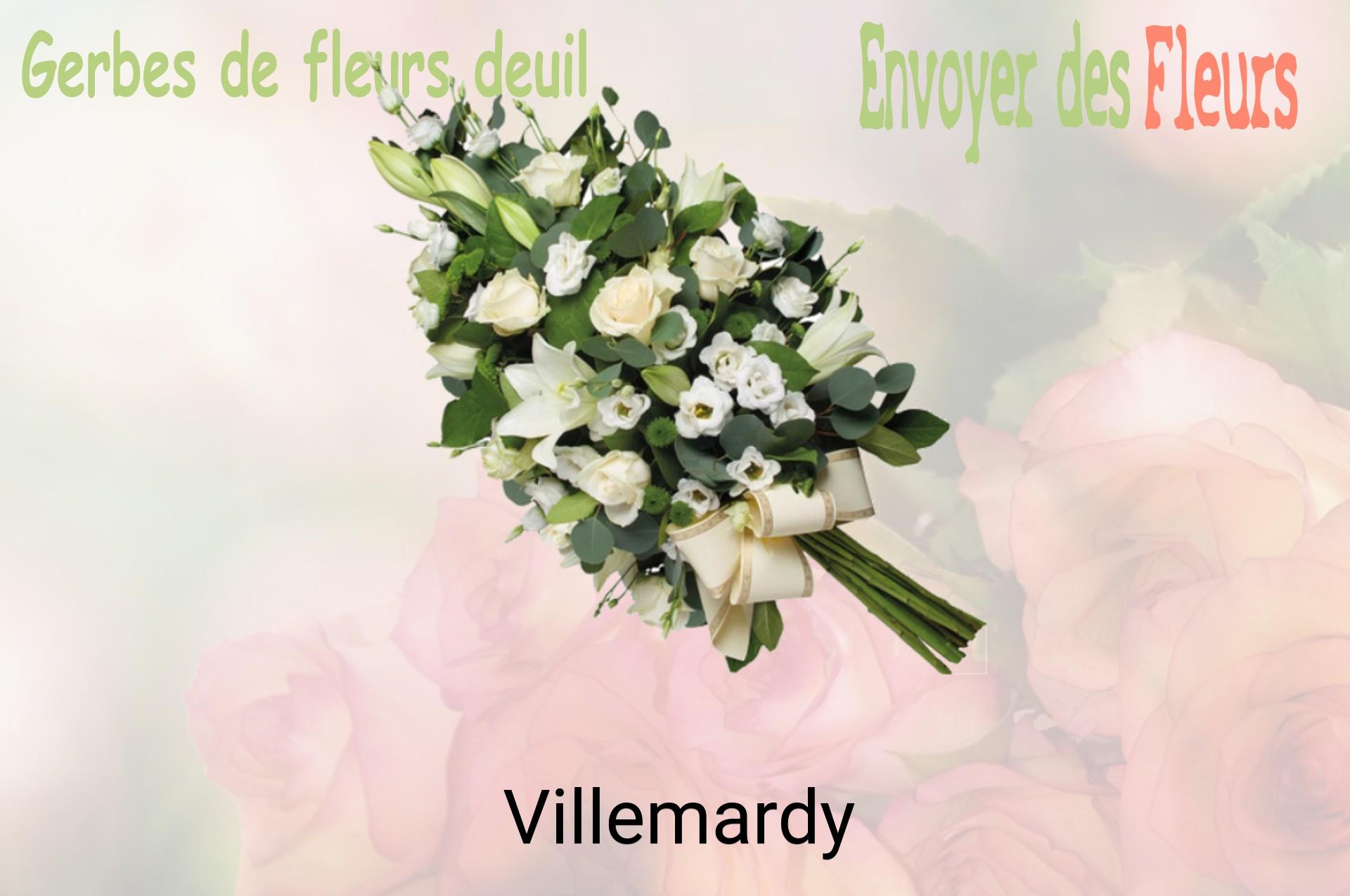 Gerbe de fleurs de deuil livrée à Villemardy